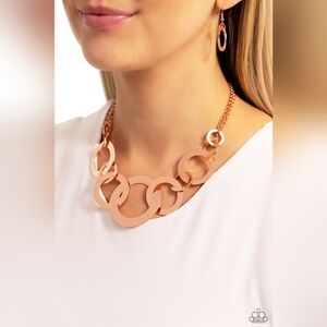 Uptown Links Copper Necklace